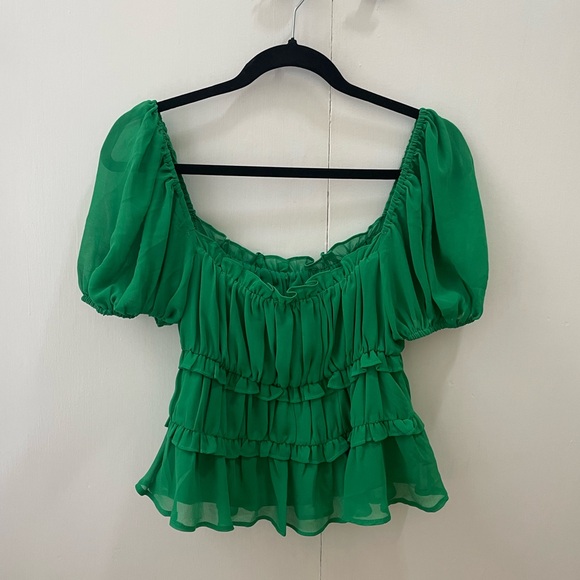 ASTR the Label Ruffle Ruched Short Sleeve Top - Picture 3 of 3